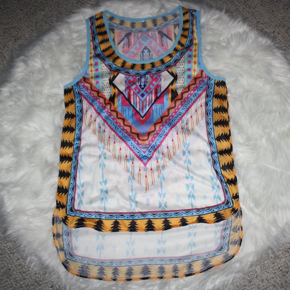 Aztec Print Tank Top NWOT